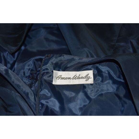 Amen Wardy Designer Vintage Satin Cocktail Party Dress - Picture 8 of 8